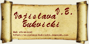 Vojislava Bukvički vizit kartica